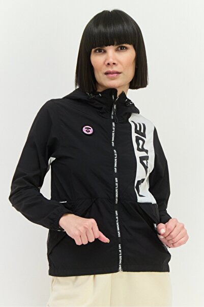 Aape By A Bathing Ape سترة واقية من الرياح بشعار العلامة التجارية للنساء، بال...