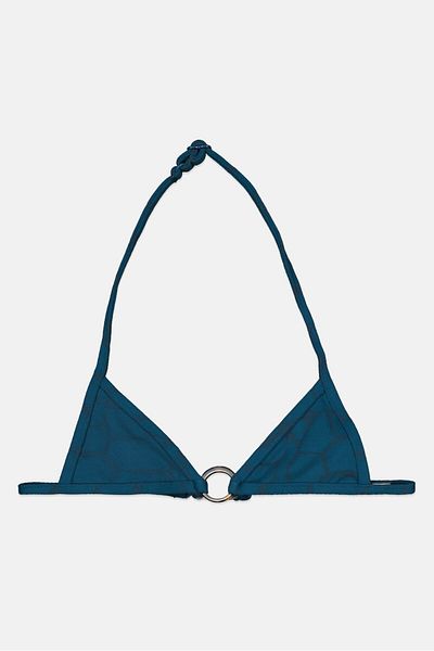 VILEBREQUIN Toddlers Girl Textured Bikini Top, Teal