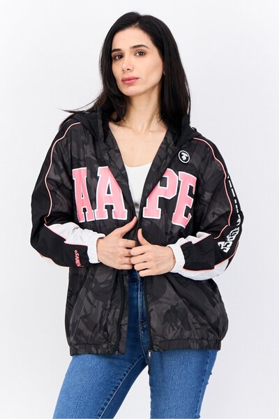 Aape By A Bathing Ape جاكيت نسائي مموه مقاوم للرياح، متعدد الألوان
