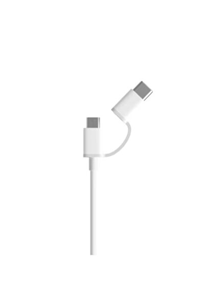 Xiaomi Mi 2 în 1, cablu de date și încărcare USB-C MicroUSB - USB tip C (30 cm) - Alb