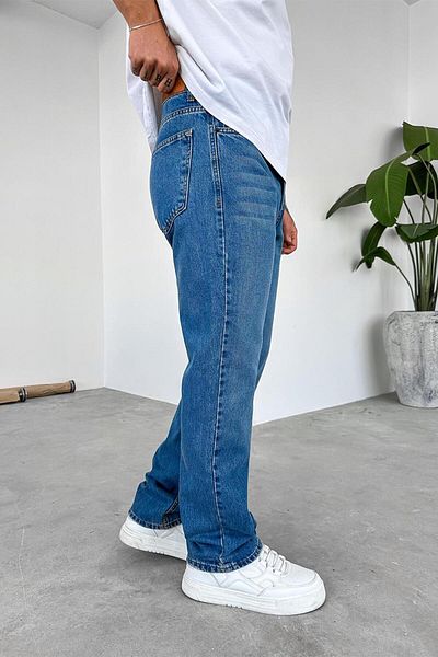 HAFKAGİYİM Παντελόνι με υφή μπλε Soft Gradient Premium φαρδύ