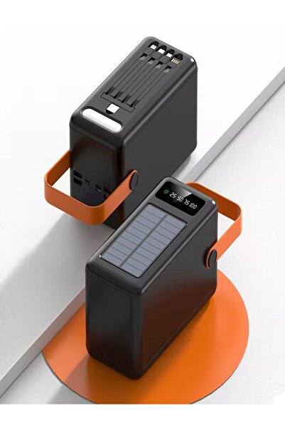 ÇELİKWORK 80000mAh Solar Powerbank | Kamp Işıklı Güneş Enerjili | 4 USB + Dah...