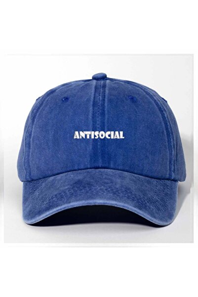 Braver Collection Antisocial Nakışlı Yıkamalı Şapka
