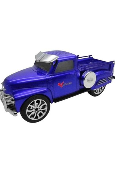 Wster WS-558 Hot Rod Pick Up Truck Replica Speaker with Built-in Microphone, LED Party Lights, FM Ra