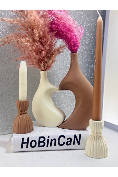 BLANJ Βάζο Καρδιά 2 τεμαχίων, κηροπήγιο, μεγάλο-μικρό πιάτο παρουσίασης ουράνιο τόξο, 6 τεμάχια, πολυτελές ειδικό σετ