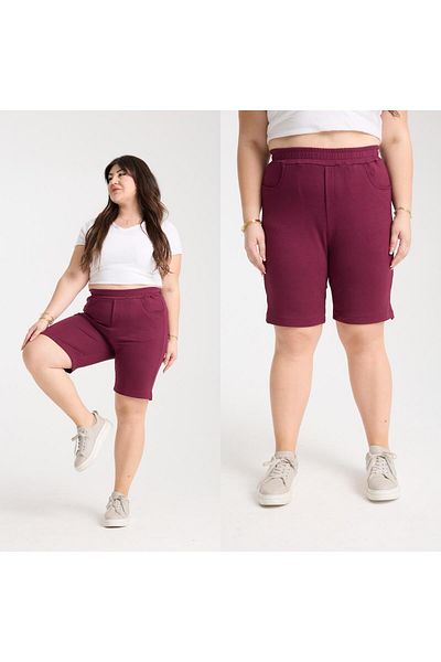 SERRAXXL Modal Fabric Large Size Slit Detail Comfortable Shorts