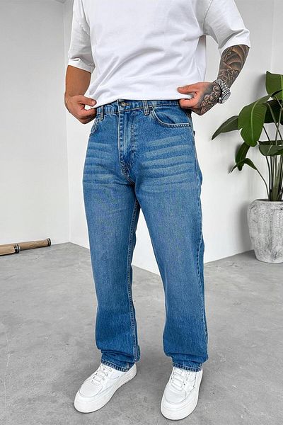 HAFKAGİYİM Παντελόνι με υφή μπλε Soft Gradient Premium φαρδύ