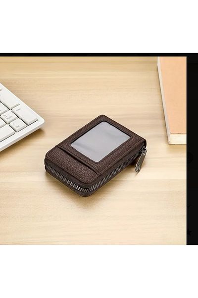 ORGANICYOU Yin Digital Vintage Style Faux Leather Rfid Blocking Mini Wallet for Men and Women