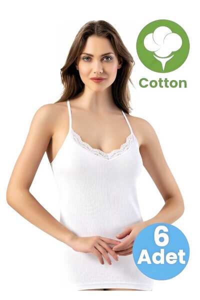 Uniquetrenders Жіночий 6-панельний майка з бретельками, мереживною обробкою т...