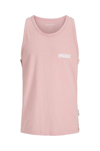 Jack & Jones Men's Pink Jcosago Small Logo Slub Tank Top Undershirt 12276727-Pinkicing