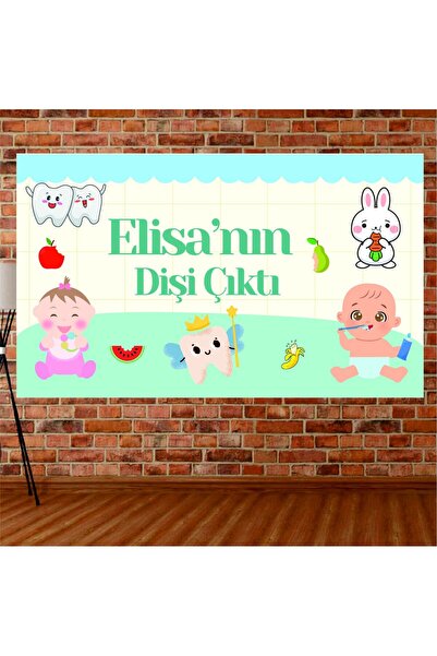 Home Kişiye Özel Dişim Çıktı Diş Buğdayı Afiş Duvar Pankart 100x60 cm