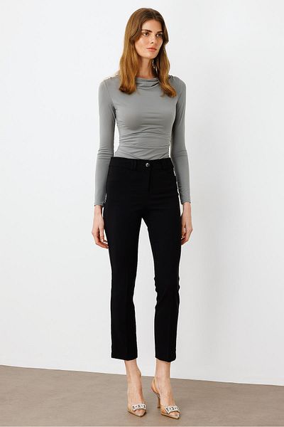 Moda İlgi Modailgi Corner Pocket Skinny Leg Trousers Black