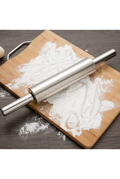 PUFO rolling pin for kitchen or pastry shop, stainless steel, 43 cm