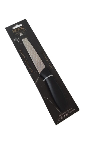 Rooc Özel Tasarım Mutfak Bıçağı / 22 cm-Siyah/DMD-05