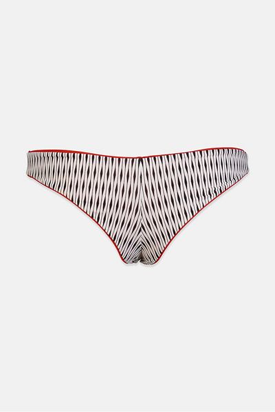 La Perla Women Slip Donna Beachwear Panty, White Combo