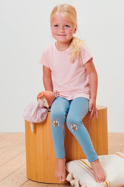 Tchibo Toddlers Girl 2 Pieces Stripe Leggings, Blue