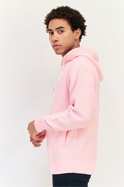 Esprit Men Hooded Long Sleeves Knitted Sweater, Pink