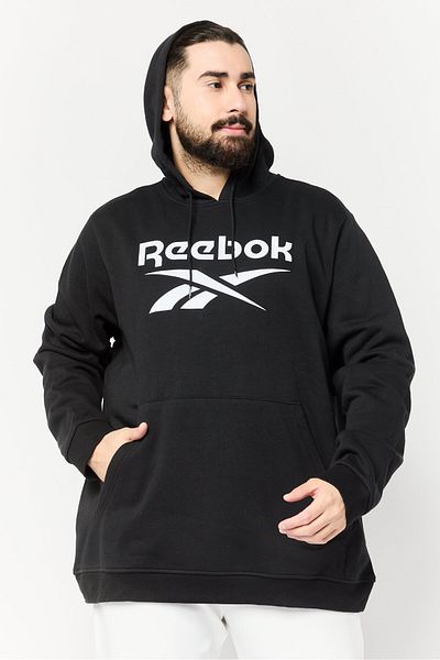 Reebok Men Sportswear Fit Long Sleeve Outdoor Hoodie, Black