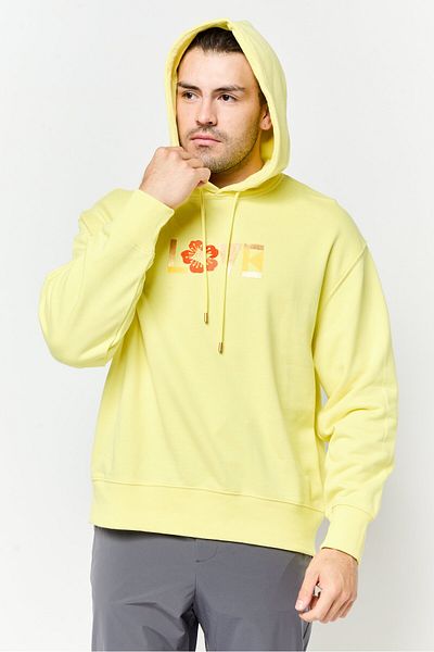 Esprit Men Long Sleeves Graphic Print Hoodie, Yellow