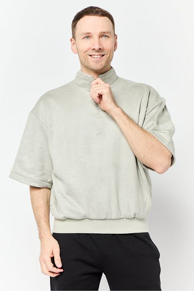 adidas Men Sportswear Fit 3/4 Sleeves Basketball Sweatshirt, Light Olive