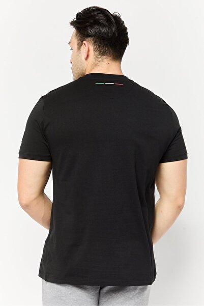 Lamborghini Men Sportswear Fit Short Sleeve Outdoor T-Shirt, Black