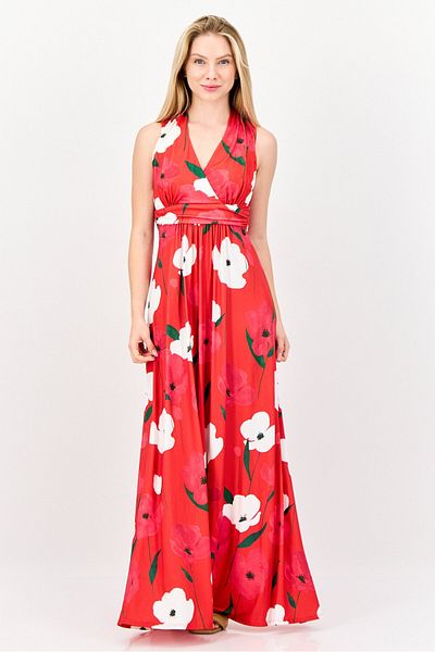 Phase Eight Women Floral Pattern Jersey Maxi Dress, Multicolor