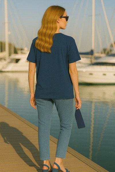 INFLUYENTE Tricou de bază pentru femei, modal, țesătură modală, confortabilă, cu decolteu, culoare vibrantă, senzație mătăsoasă