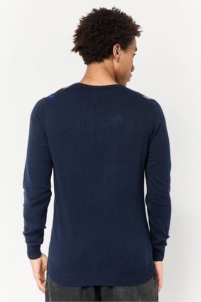 Harmont & Blaine Jeans Men Round Neck Long Sleeve Textured Sweaters, Multicolor