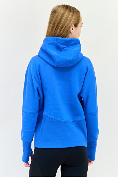hoka Women Sportswear Fit Long Sleeves Outdoor Hoodie, Blue