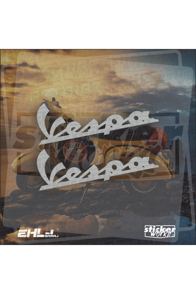 Sticker Works Vespa Sticker - 2 Adet