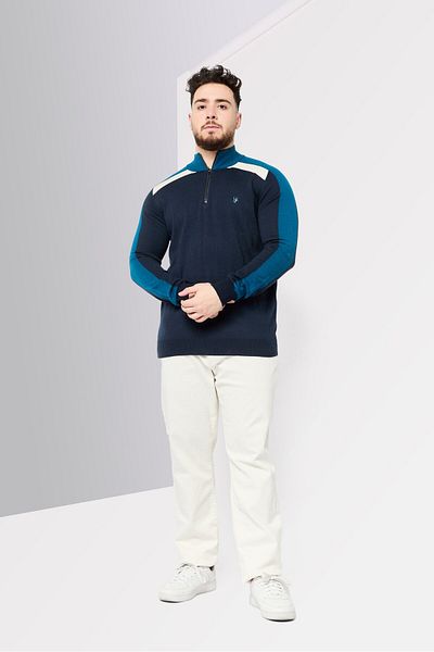 Harmont & Blaine Men Crew Neck Embroidered Logo Sweater, Multicolor