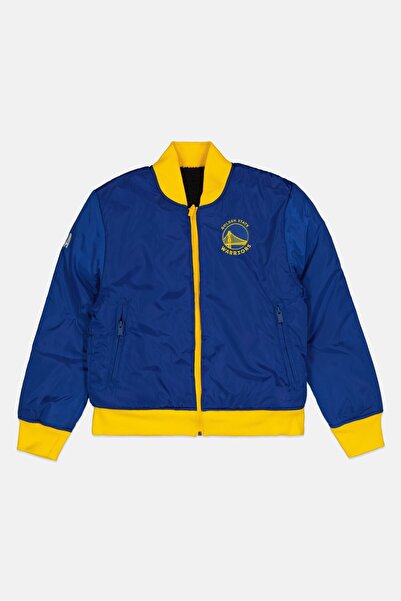 NBA Kids Boy Sportswear Fit Golden State Warriors Basketball Jacket, Royal Blue