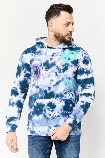 Originals by Brooklyn Cloth Men Long Sleeves Tie-dye Hoodie, Multicolor