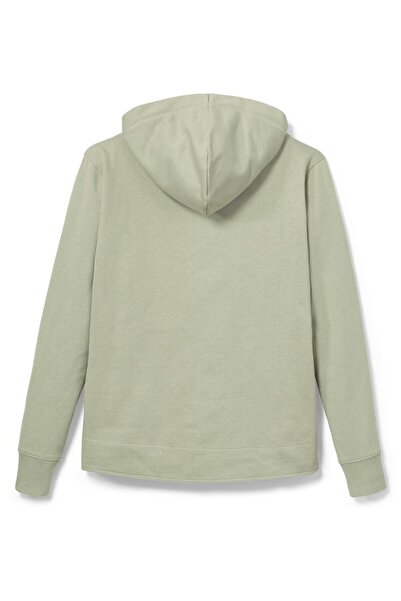 Tchibo Women Hoodie Long Sleeve Solid Sweatshirt, Light Olive