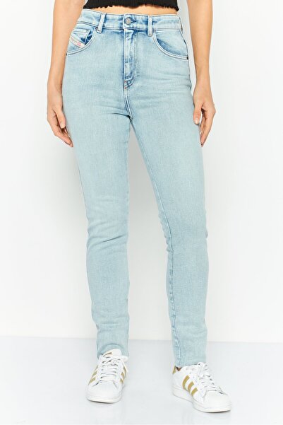 Diesel Women Regular Fit Washed Stretchable Jeans, Light Blue