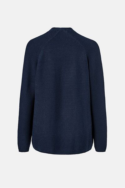 Tchibo Women V-neck Textured Sweater, Navy