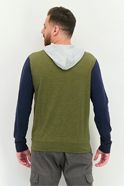 Perry Ellis Men Long Sleeve Brand Logo Hoodie, Multicolor