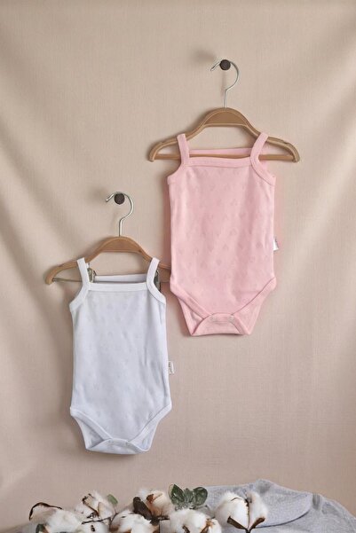 Nayinom Kız Bebek Askılı %100 Pamuklu Zıbın Body