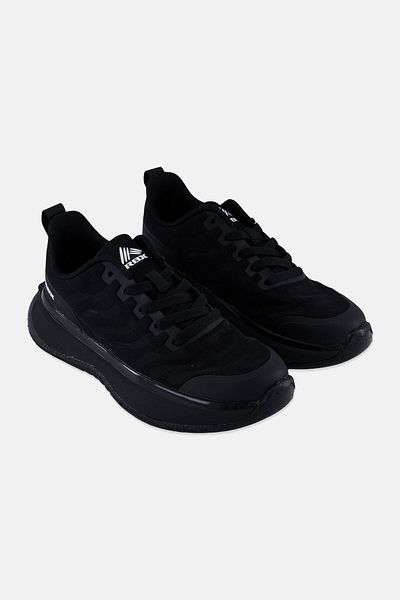 RBX Women Brand Logo Lace Up Running Shoes, Black
