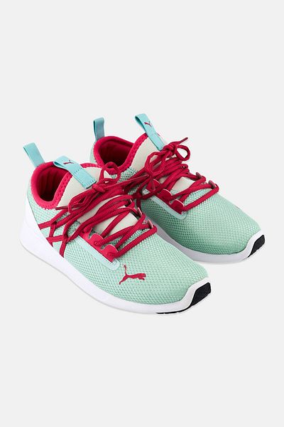 Puma Women Lace Up Running Shoes, Mint Green