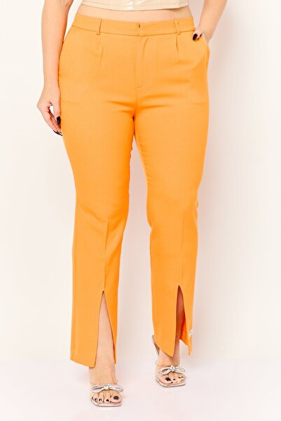 The Giving Movement Women Regular Fit Brand Logo Wide Leg Pants, Orange