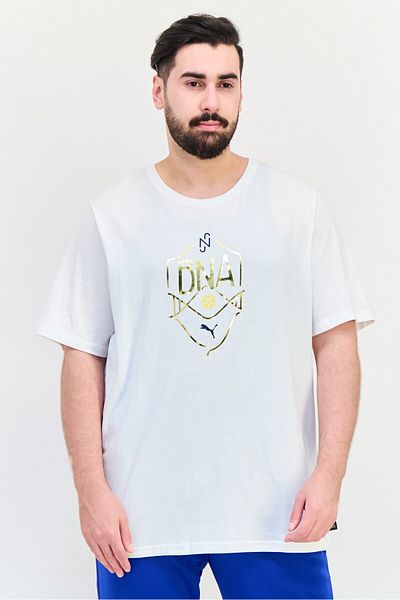 Puma X Njr Men Sportswear Fit Short Sleeves Football T-shirt, Off White