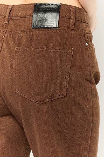 Karl Lagerfeld Women Regular Fit Plain Non Stretchable Denim Jeans, Brown
