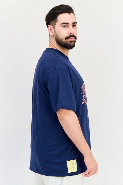 Puma x DAVIDO Men Sportswear Fit Short Sleeves Outdoor T-Shirt, Navy