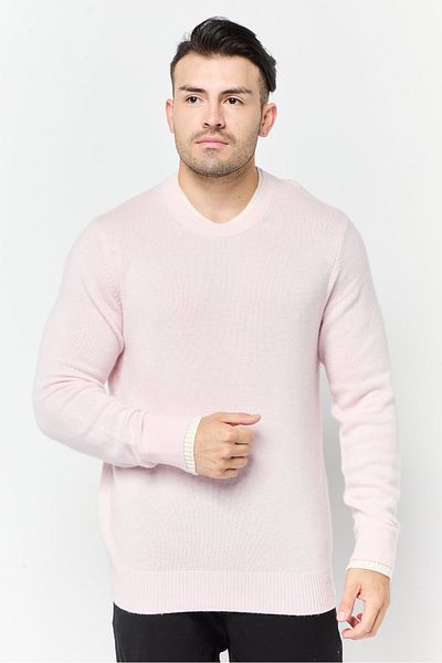 Esprit Men Crew Neck Knitted Sweater, Pink