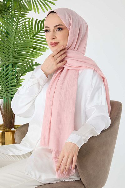 TOFİSA Soft Cotton Shawl Powder - 23352
