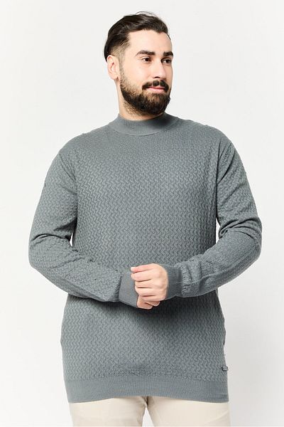 Harmont & Blaine Jeans Men Crew Neck Textured Sweater,grey