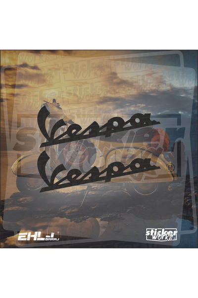 Sticker Works Vespa Sticker - 2 Adet