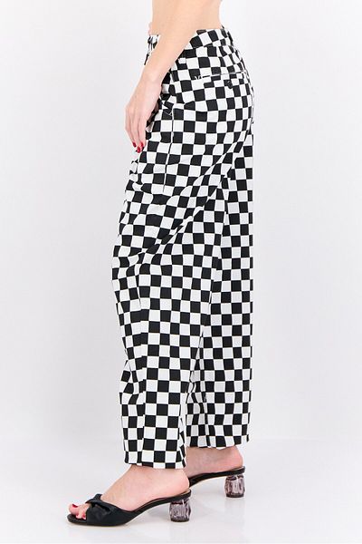 Vans Women Regular Fit Checked Pants, Multicolor