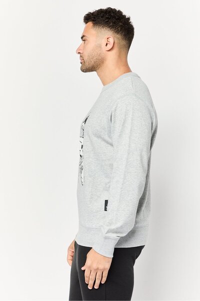 New Balance Men Relaxed Fit Long Sleeves Outdoor Sweatshirt, Grey
